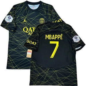 2022/23 PSG Fourth Jersey #7 Mbappe Large Jordan Soccer League Kit 4th NEW - Picture 1 of 19