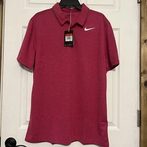Nike Golf Dri Fit Polo L Standard Pink MSRP $70 833063 Shirt - Picture 1 of 7