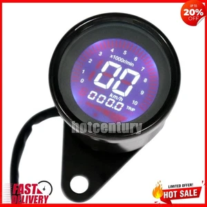 12V Universal Backlight LCD Digital Motorcycle Speedometer Tachometer Gauge - Picture 1 of 12