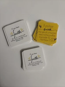 Faith The Size Of A Senape Semi Adesivi Piccoli Personalizzati Multipack - Foto 1 di 7
