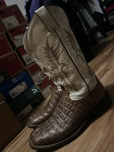 Tony Lama 🐊 Alligator/Crocodile & leather Cowboy Boots Men’s 10.5 #11812548 - Picture 1 of 9