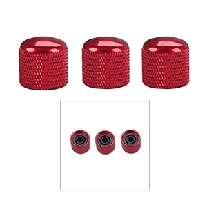 Perillas amplificador control pedal efecto metal 3 piezas para bajo guitarra eléctrica (rojo) - Imagen 1 de 11