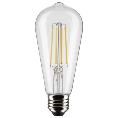 Satco 8w ST19 LED 2700K Medium Base Dimmable - 60w equiv - Image 1 of 3