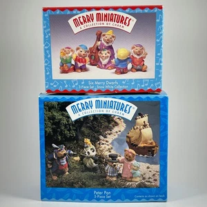 Hallmark Merry Miniatures Peter Pan & Six Merry Dwarfs 1997 Story Time Figurines - Picture 1 of 10