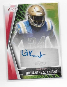 2022 SAGE High Series Auto  Qwuantrezz Knight #A-QK Auto FREE SHIPPING - Picture 1 of 1