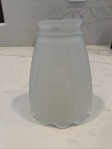 Lampada vintage vetro a coste paralume finitura smerigliata globo ventilatore soffitto luce 4 disponibili. - Foto 1 di 6