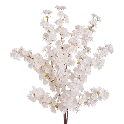 Ramas de flor de cerezo artificial 3 piezas 40" imitación seda flor de cerezo, falso fl... Foto 1 de 4
