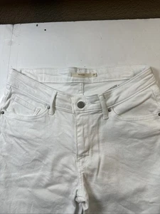 LEVI'S 711 Jeans Womens Skinny Low Rise White Sz-28 #699 - Picture 1 of 16