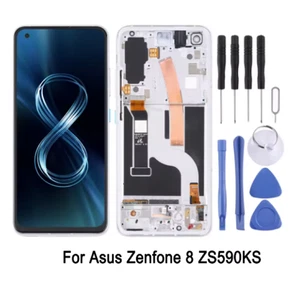 For ASUS Zenfone 8 ZS590KS OEM LCD Display+Touch Screen Digitizer W/Frame Silver - Picture 1 of 1