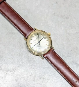 Vtg Solid 14k Gold Girard Perregaux Gyromatic Mens Automatic Watch 1960s WORKS - Picture 1 of 12