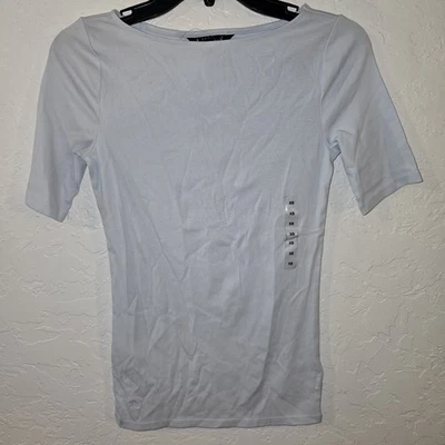 Top de manga corta Lauren Ralph Lauren azul bebé algodón/elastano talla XS Foto 1 de 4