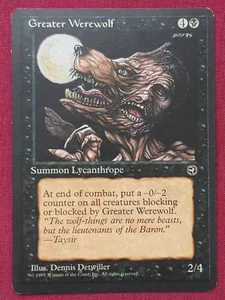 Magic The Gathering HOMELANDS GREATER WEREWOLF black card MTG - Picture 1 of 2