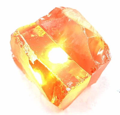 620 克拉天然橙色锆石认证柬埔寨未切割粗糙散装宝石 — 第 1/4 张图片