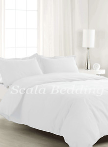 NEW WHITE DUVET COVER SET SOLID FULL/QUEEN 800 THREAD COUNT 100% EGYPTIAN COTTON