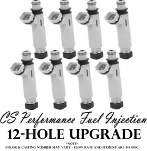 OEM Denso 12-Hole Upgrade Fuel Injectors (8) set for 98-05 Lexus Toyota 4.7L V8 - Bild 1 von 2
