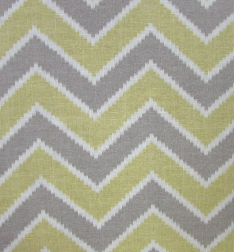 Kravet Yellow Linen Chevron Zig Zag Upholstery Fabric - Amani Chamois 3.35 yd - Image 1 of 1