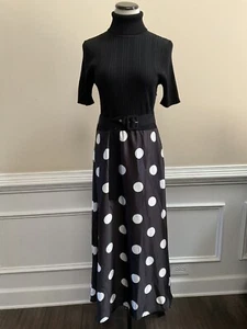 Vestido mediodi Karen Millen estampado en lunares estampado en medias mangas costillas tejido XL - Imagen 1 de 9