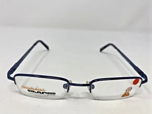 NICKELODEON KIDS EYEGLASSES FRAME MASTER BLU 43-18-130 BLUE HALF RIM QB19 - Picture 1 of 8