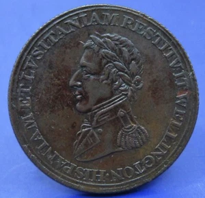 1812 WELLINGTON SALAMANCA 1/2D CANADA TOKEN / SNIFF'S ANCIENT COINS - Picture 1 of 3