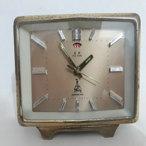 Vintage Metal Wind Up Alarm Clock Made In China Wind-Up Mechanical Works Working Cover