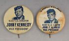 TWO ELECT U.S. SENATOR JOHN F KENNEDY VICE PRESIDENT BUTTONS 1956 DEMOCRATIC CON