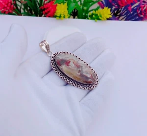 Beautiful Crazy Lace Agate Pendant | silver plated pendant | Gemstone Jewelry - Picture 1 of 3