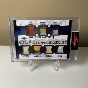 2023 Leaf Superlative 7 Yankees Game Used Patch /3 🔥Mantle, DiMaggio, Jeter +