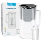 Wessper 2.5 l glass jug with 1 water filter, reduces limescale and chlorine
