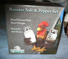 Rooster Salt & Pepper Sakers Set Mint In Box