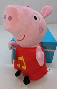 Talking PEPPA PIG 12" Plush Stuffed Animal Toy Talks Sings Holds Microphone '21  - Picture 1 of 15