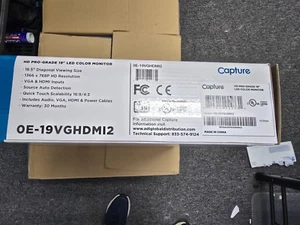 Capture 0E-19VGHDMI2 19" HD Pro-Grade LED - Picture 1 of 2