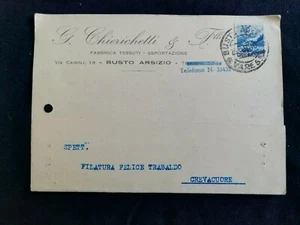 Cartolina Busto Arsizio Chierichetti e Fratelli Fabbrica Tessuti 1950 KY1645 - Bild 1 von 1