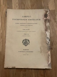 Livre Corpus Inscription Semiticarum Tome III 1829 (2) - Picture 1 of 9