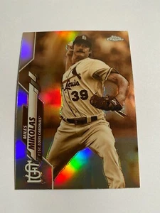 Topps 2020 cromo béisbol sepia refractor millas Mikolas Cardinals - Imagen 1 de 1