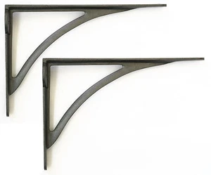 Pair Cast Iron Victorian Ironbridge Shelf Brackets Simple Arch Bracket 10"/ 25cm - Picture 1 of 5