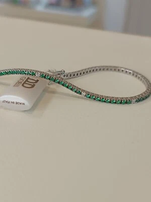 Tennis Oro 750 Smeraldi Ct 1,30 E Diamanti Ct 0,13  Davite &Delucchi   - Immagine 1 di 4