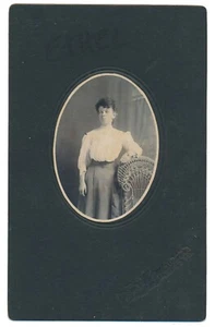 Miss Ethel May Hearn Of Verulam Twp. Fowler & Co. Lindsay Ontario Cabinet Photo - Imagen 1 de 2
