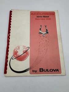 1969 BULOVA Accutron Series 218 Service Manual - Imagen 1 de 3