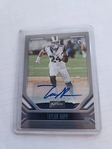2019 Panini Playbook Rookies Signatures Platinum /75 Taylor Rapp Rookie Auto RC - Picture 1 of 2