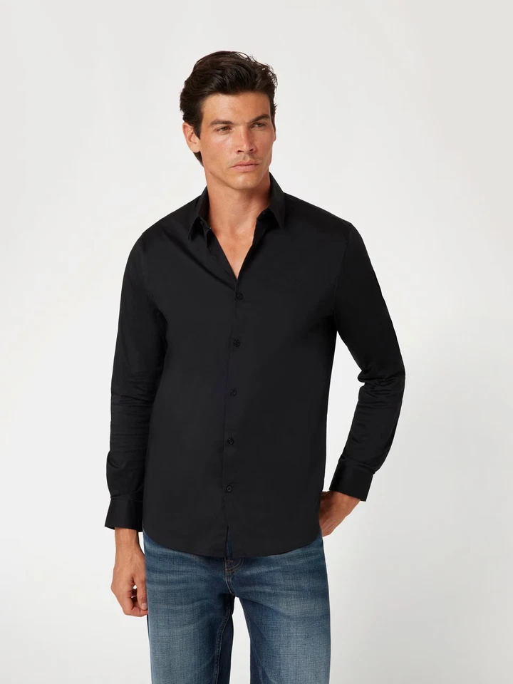 Guess Camicia Collo Classico con Logo - Immagine 1 di 1