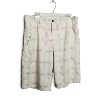 Pantalones Cortos Patinadores Tony Hawk Talla 34 Blanco Verde Ventana Cuadros Preppy Golf Foto 1 de 4