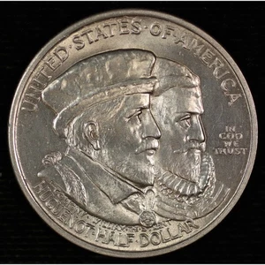 Classic Silver Commemorative Half Dollar. 1924 Hugueot BU Lot # 9061-133-060 - Picture 1 of 2