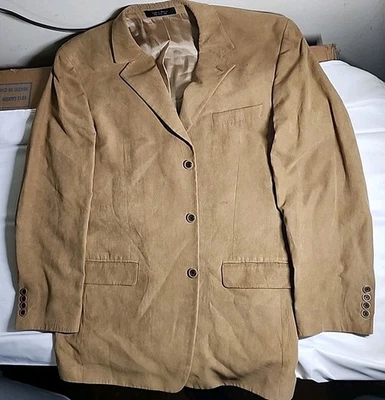 Alfani Men's Tan Faux Suede Sport Jacket Size 42L - Image 1 of 4