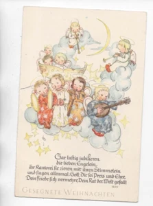 AK Wünsche zu Weihnachten/Künstlerkarte musizierende Engel ungel. - Bild 1 von 2