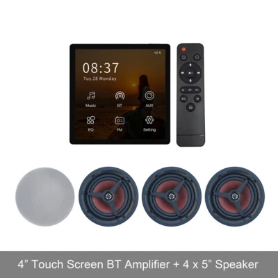 In Wall Bluetooth Digital Stereo Audio Amplifier Touch Screen volume controller - Image 1 of 4