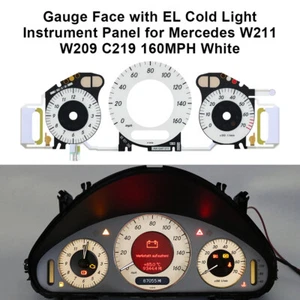 For Mercedes W211 Instrument Gauge Face with EL Cold Light Panel 160MPH White - Picture 1 of 9