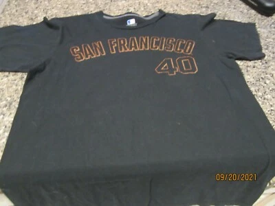 Camiseta de los Gigantes de San Francisco - Negra/Naranja - Mediana - Algodón hilado en anillas Foto 1 de 2