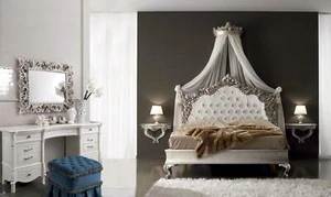 Bett + 2x Nachttisch 3 tlg. Schlafzimmer Set Design Modern Luxus Chesterfield - Bild 1 von 6
