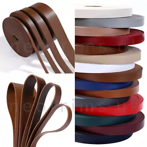 Bande de sangle en simili cuir Garniture de ruban Double face Fort, 4 Largeurs - Picture 1 of 107