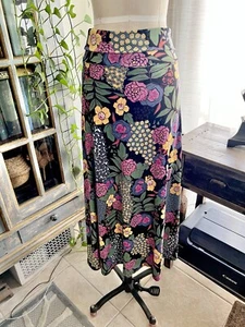 LuLaRoe Maxi Swing Rock / Kleid Slinky schwarz Blumenmuster Gr. Small dehnbar! - Bild 1 von 6
